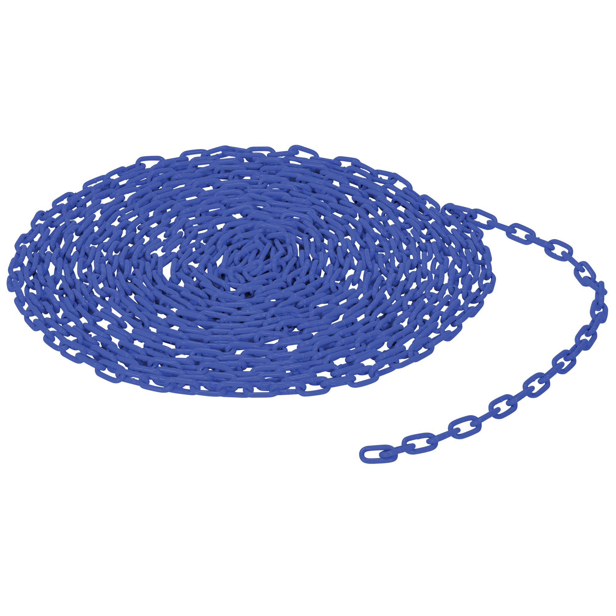 Vestil Bollard Chain - 3/16in. Thick, 10ft. Length, Powder-Coated Steel, Blue, Model# CHAIN-316-10-BL